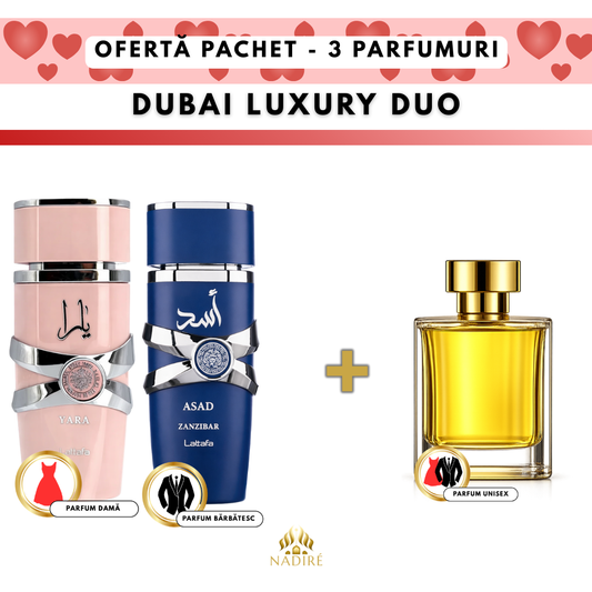 2 + 1 GRATIS – Yara & Asad Zanzibar Lattafa + Parfum Cadou 100 ml